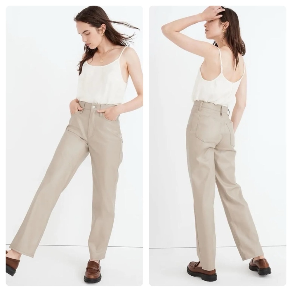 Madewell Perfect Vintage Straight Leg Faux Leather Pants